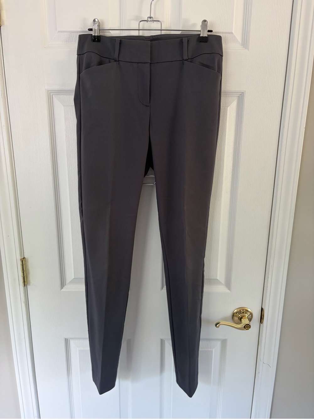 LOFT Ponte Skinny (Julie) Pants in Charcoal Gray